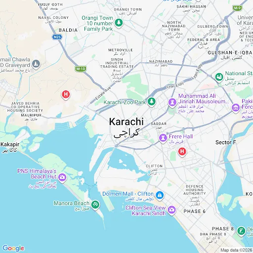 Map of Karachi
